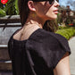 Black Onyx Square Neck Ribbed Top