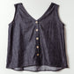 Harmony Sleeveless Linen Top (Reversible)