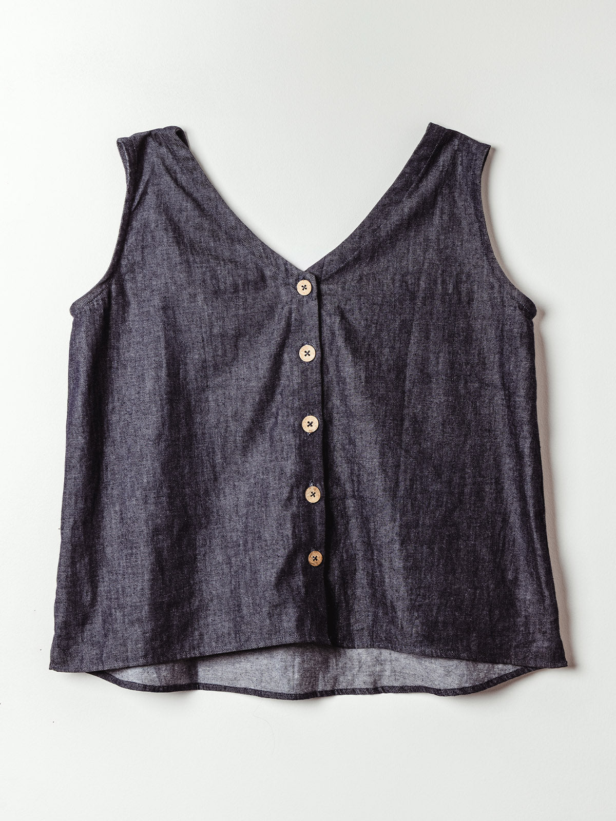 Harmony Sleeveless Linen Top (Reversible)