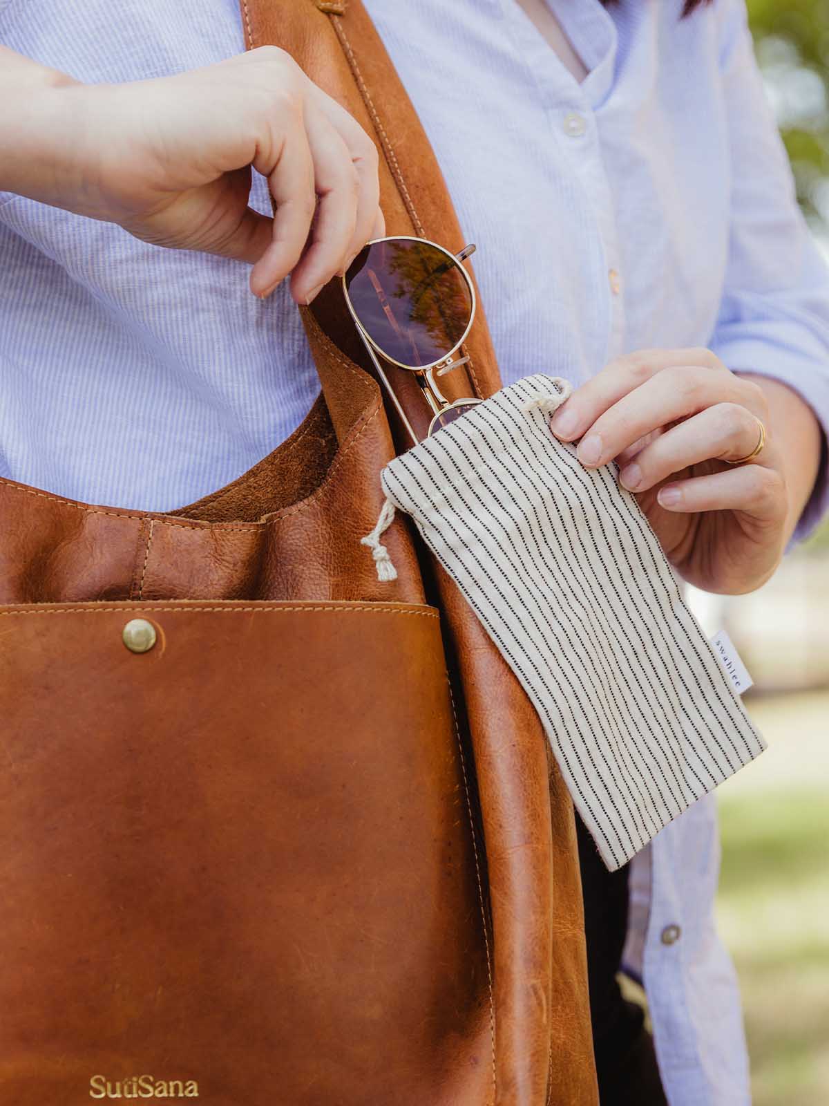 Handloomed Cotton Sunglass Pouch