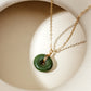 Green Glass Pendant Necklace