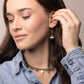 Black & White Drop Earrings in Gold