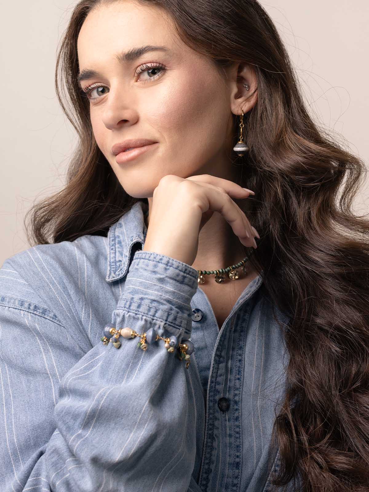 Darling Dangle Bracelet in Denim Blue
