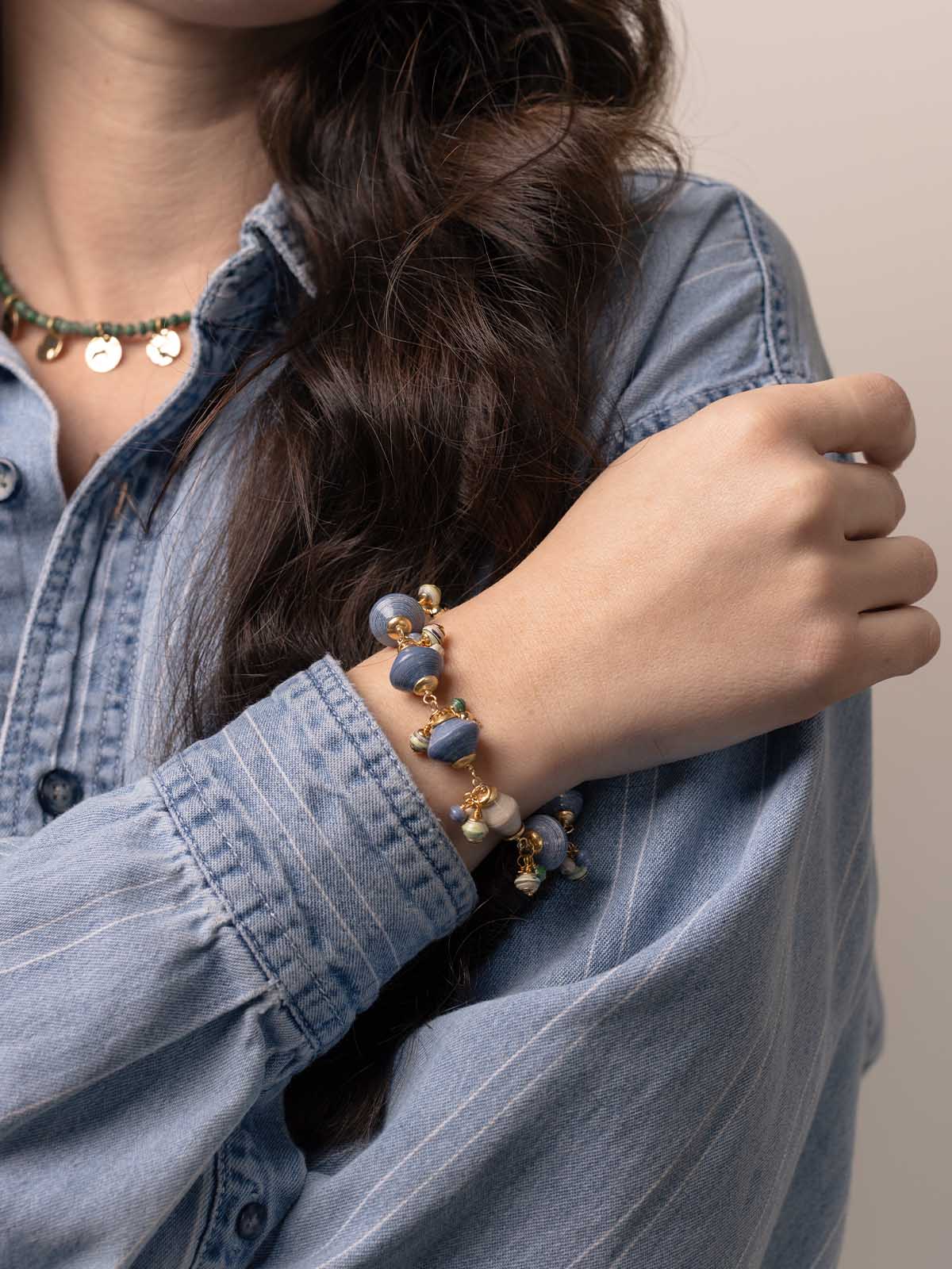Darling Dangle Bracelet in Denim Blue