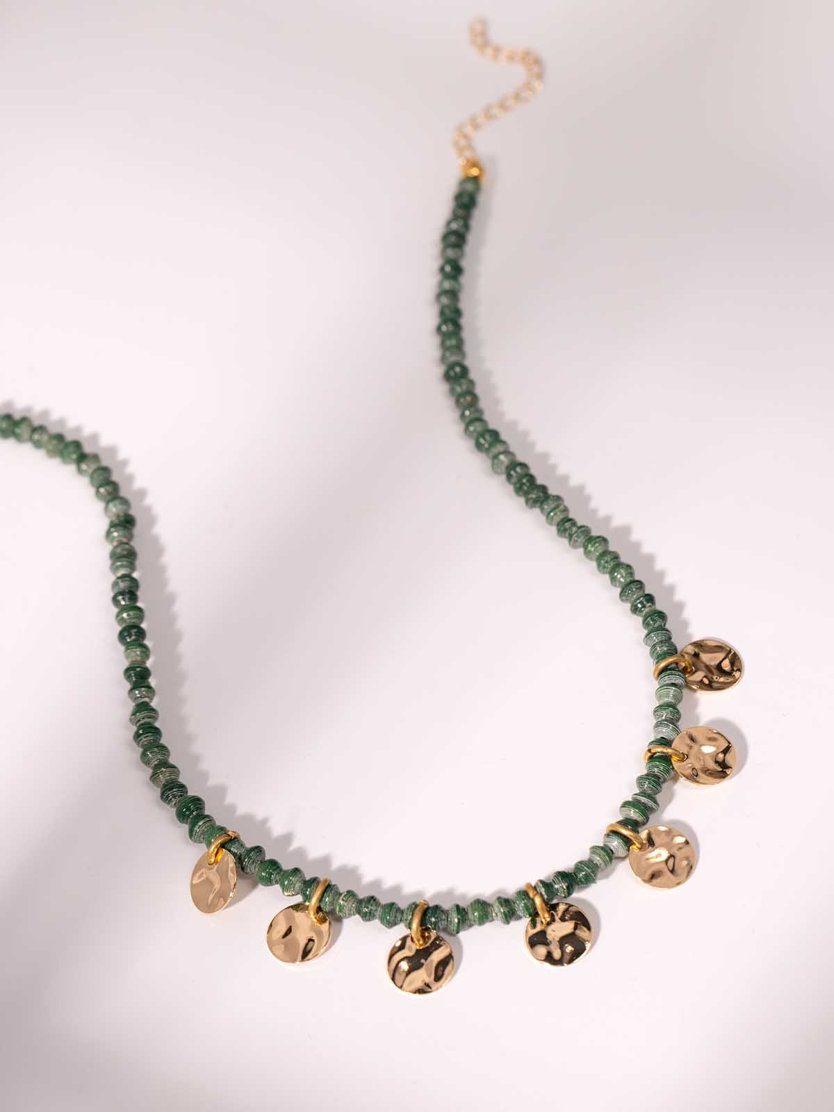 Sunshine Necklace in Earthy Green