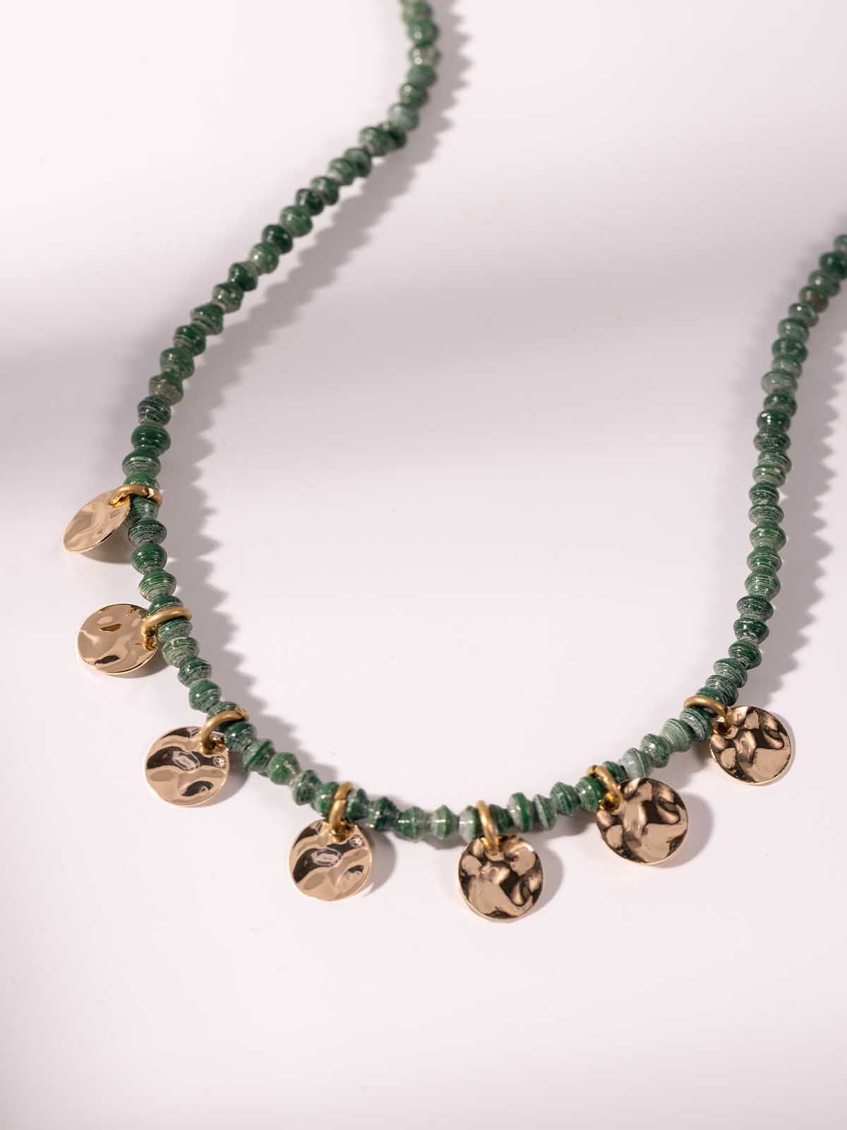Sunshine Necklace in Earthy Green