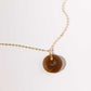 Brown Glass Pendant Necklace