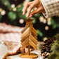 Tabletop Teak Wood Christmas Tree