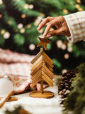 Tabletop Teak Wood Christmas Tree