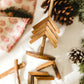 Tabletop Teak Wood Christmas Tree