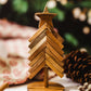 Tabletop Teak Wood Christmas Tree