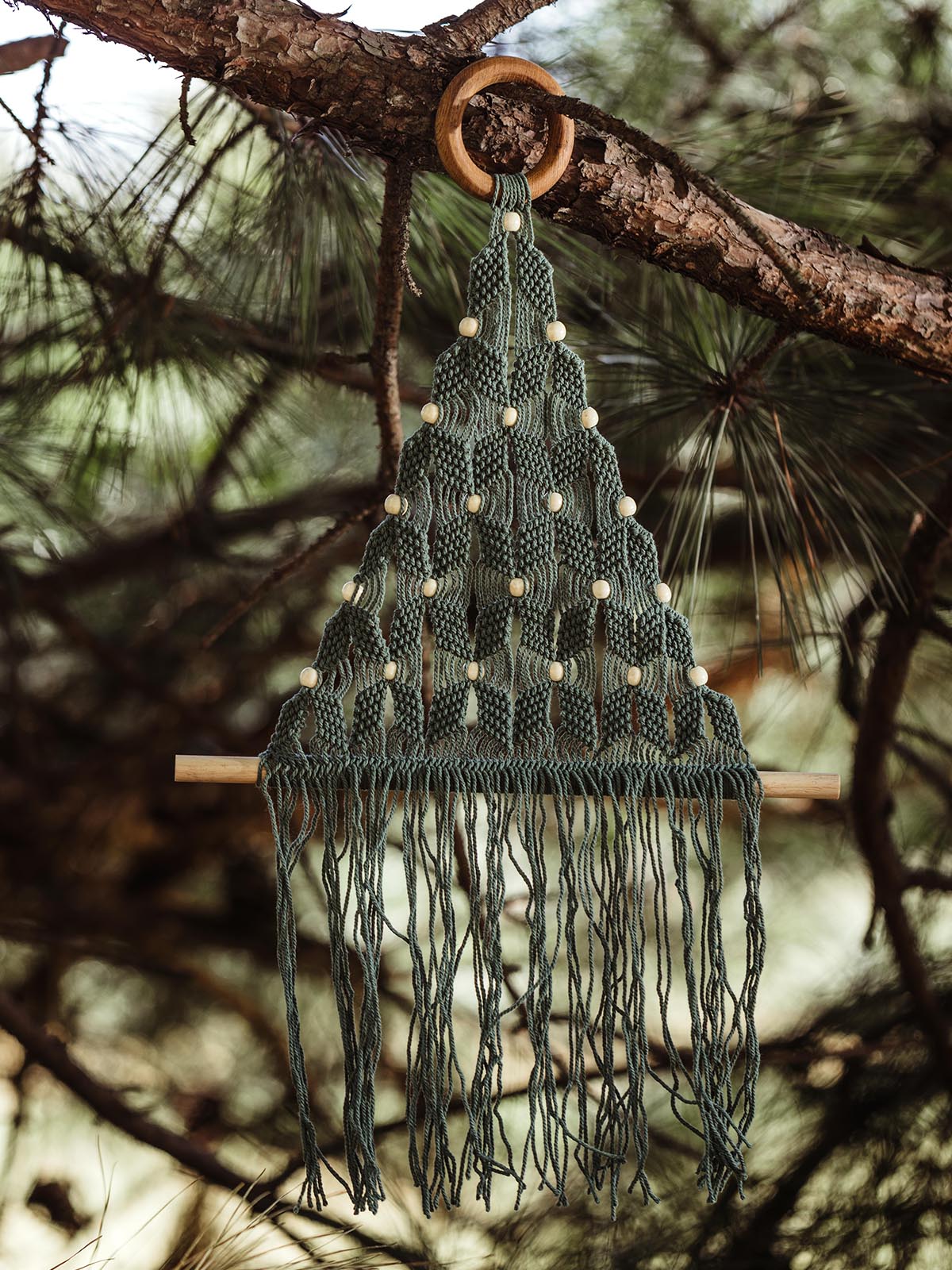 Macrame Christmas Tree Wall Hanging