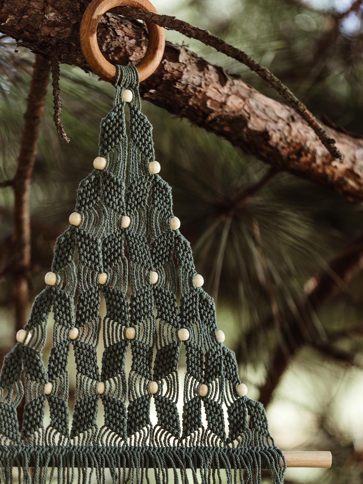 Macrame Christmas Tree Wall Hanging