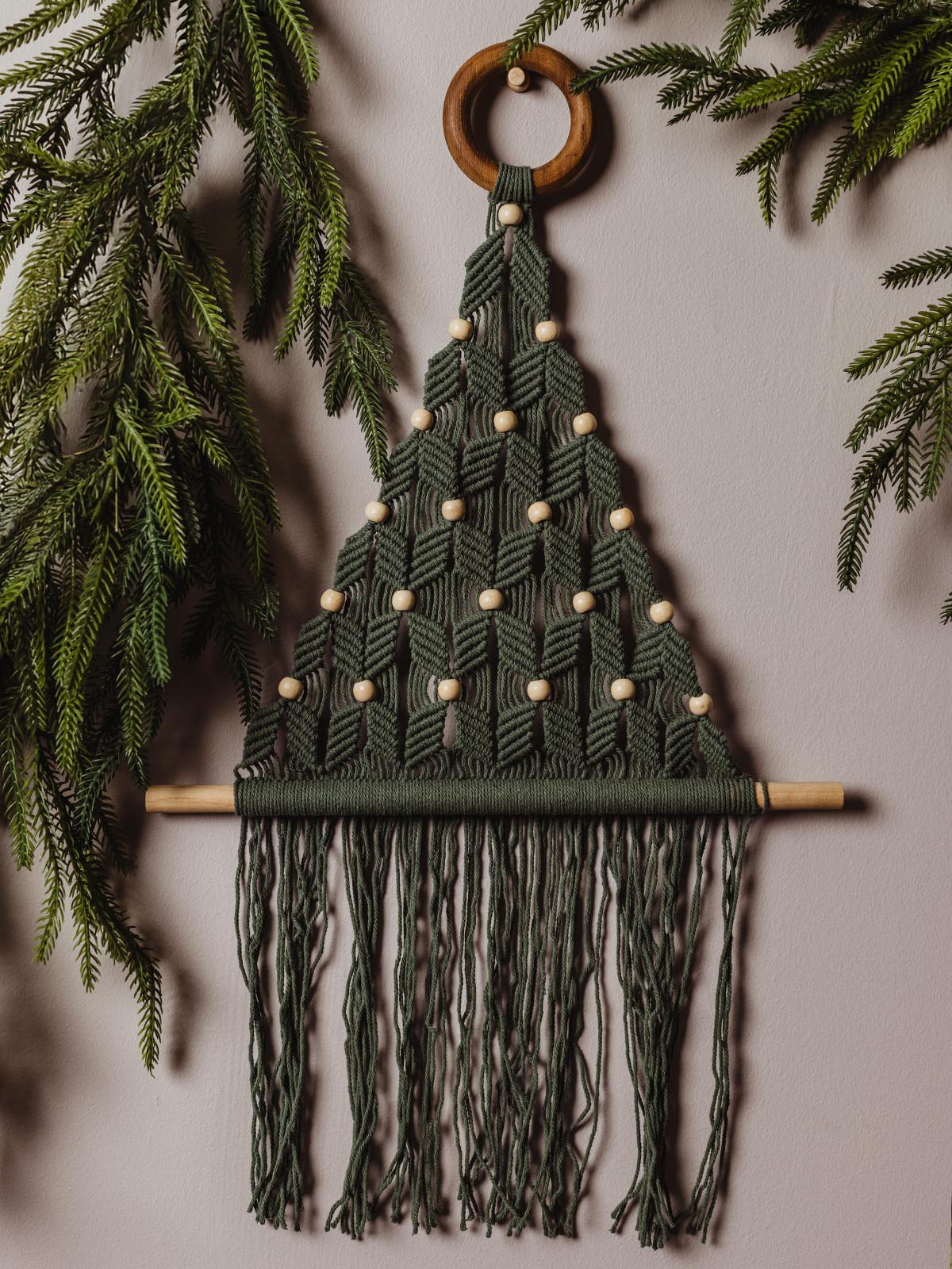 Macrame Christmas Tree Wall Hanging