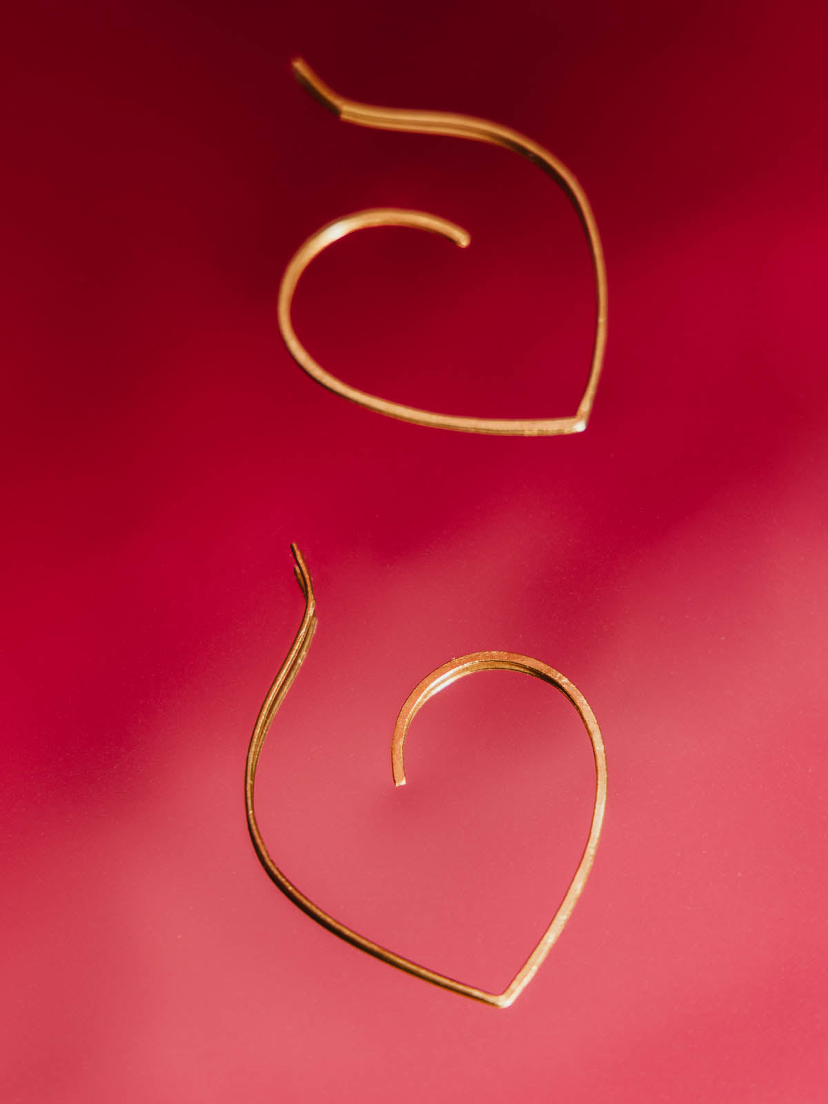 Pipal Leaf Gold Plated Brass Earrings