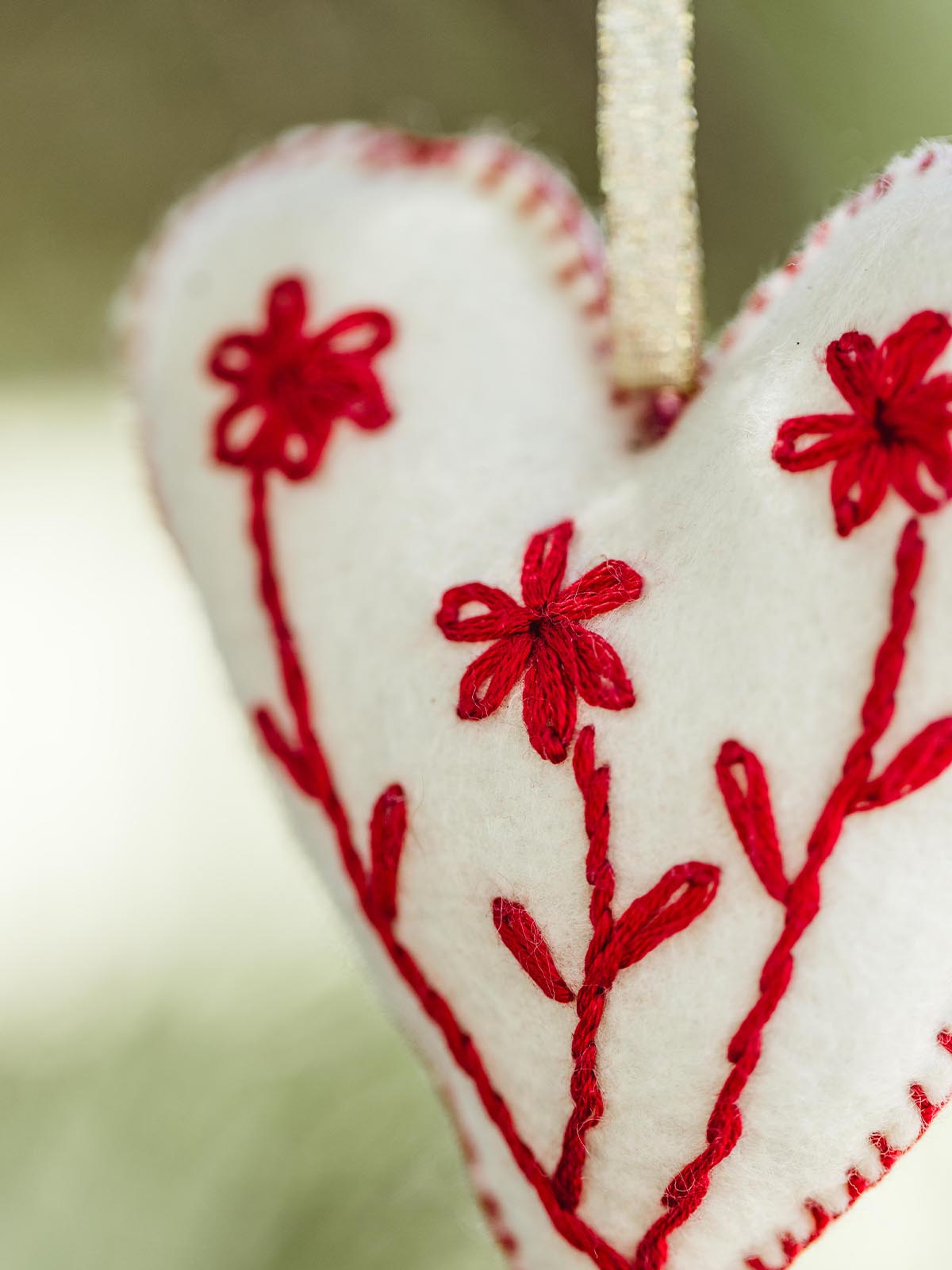 Alejandra Felt Heart Ornament