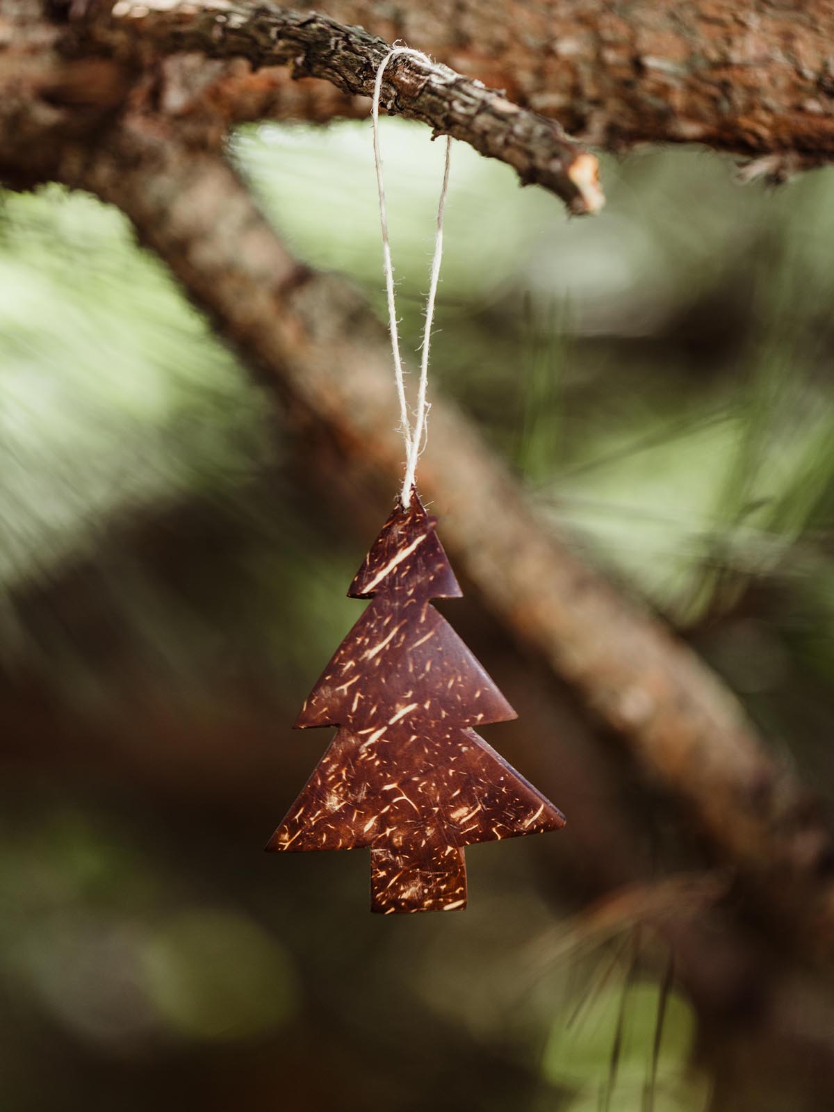 Carved Coconut Christmas Ornaments