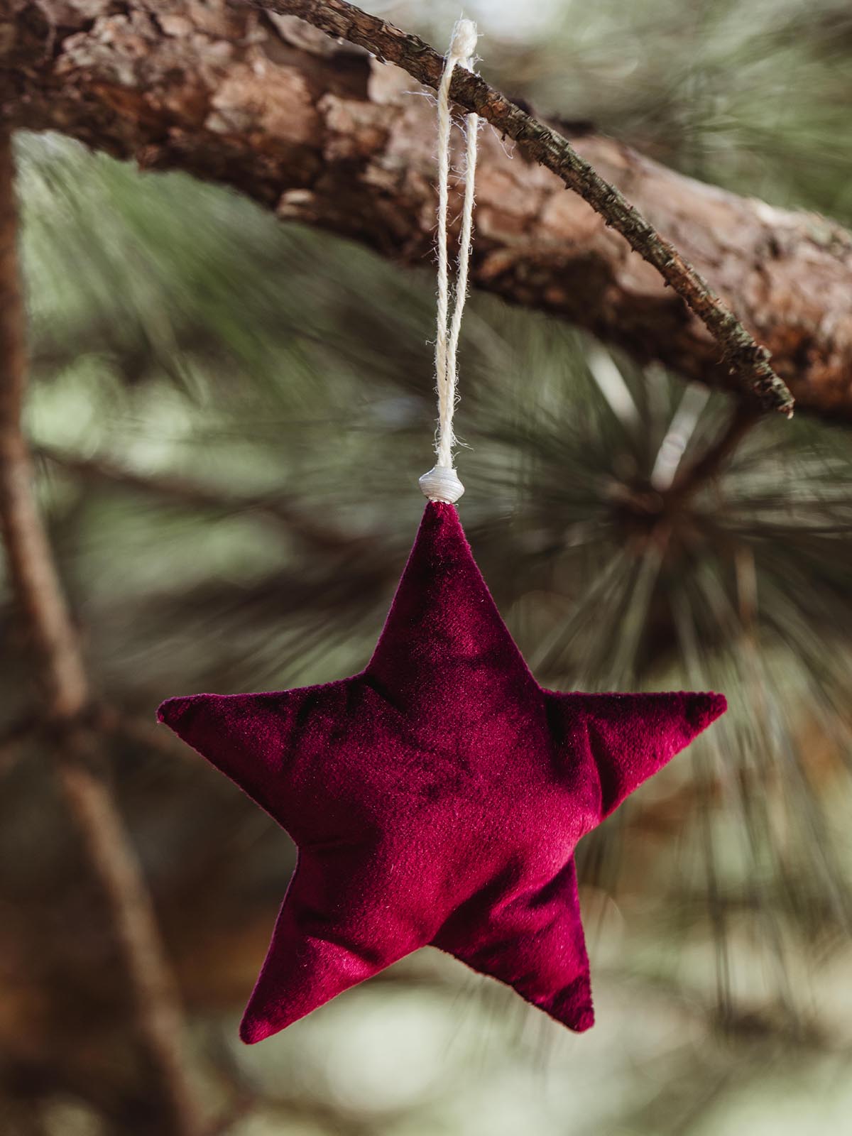 Velvet Star Ornaments