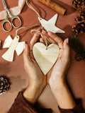 Handmade Bone & Wood Ornament Set