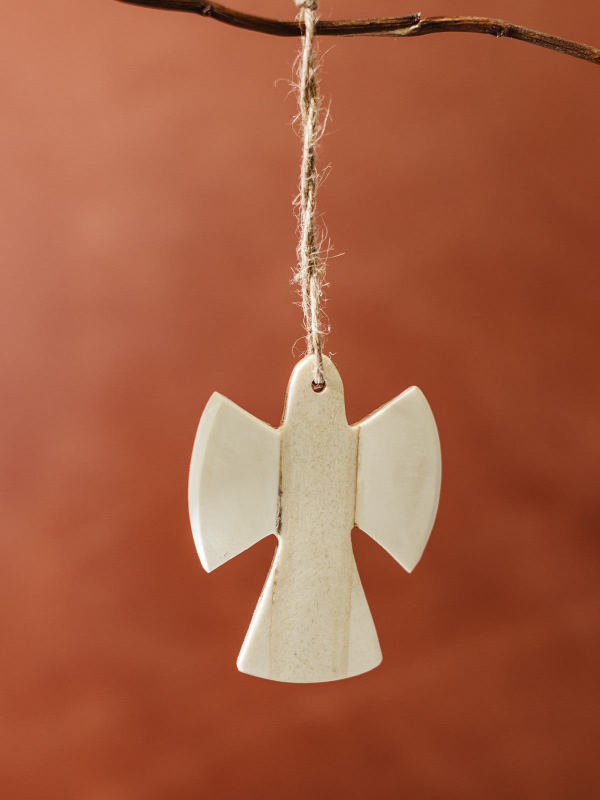 Handmade Bone & Wood Ornament Set