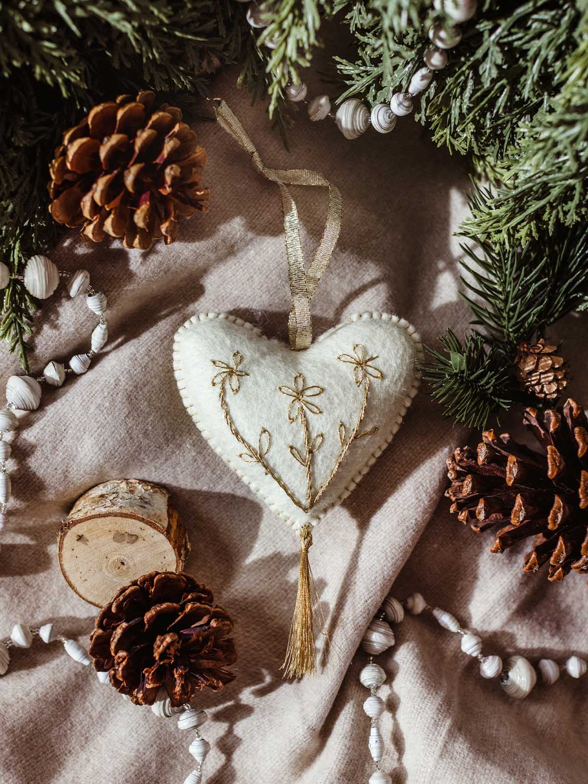 Alejandra Felt Heart Ornament