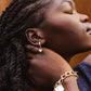 Kaila Gold Heart Hoop Earrings