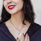 Rae Gold Paperclip Necklace with Heart Pendant