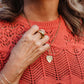 Rae Gold Paperclip Necklace with Heart Pendant