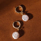 Grace Pearl Huggie Earrings