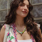 Rosalie Jade Beaded Necklace with Heart Pendant