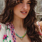 Rosalie Jade Beaded Necklace with Heart Pendant