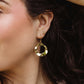 Solange Hammered Gold Circle Earrings