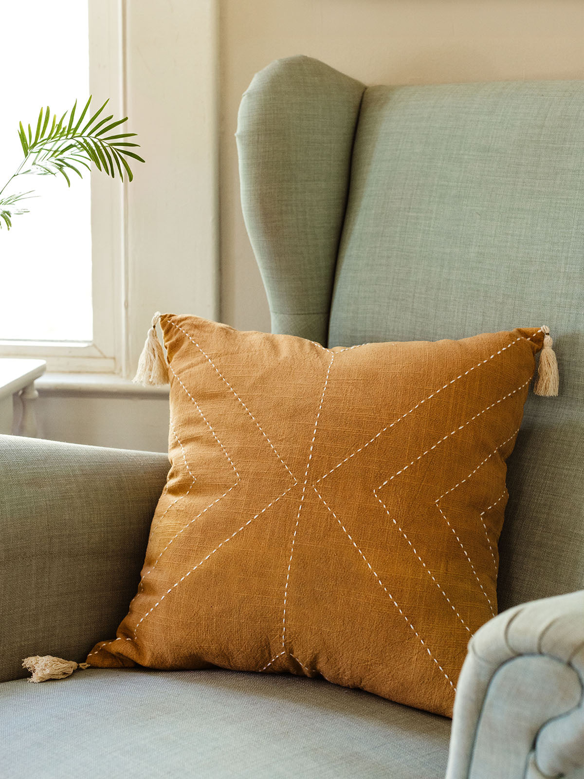 Kantha Throw Pillow Cover