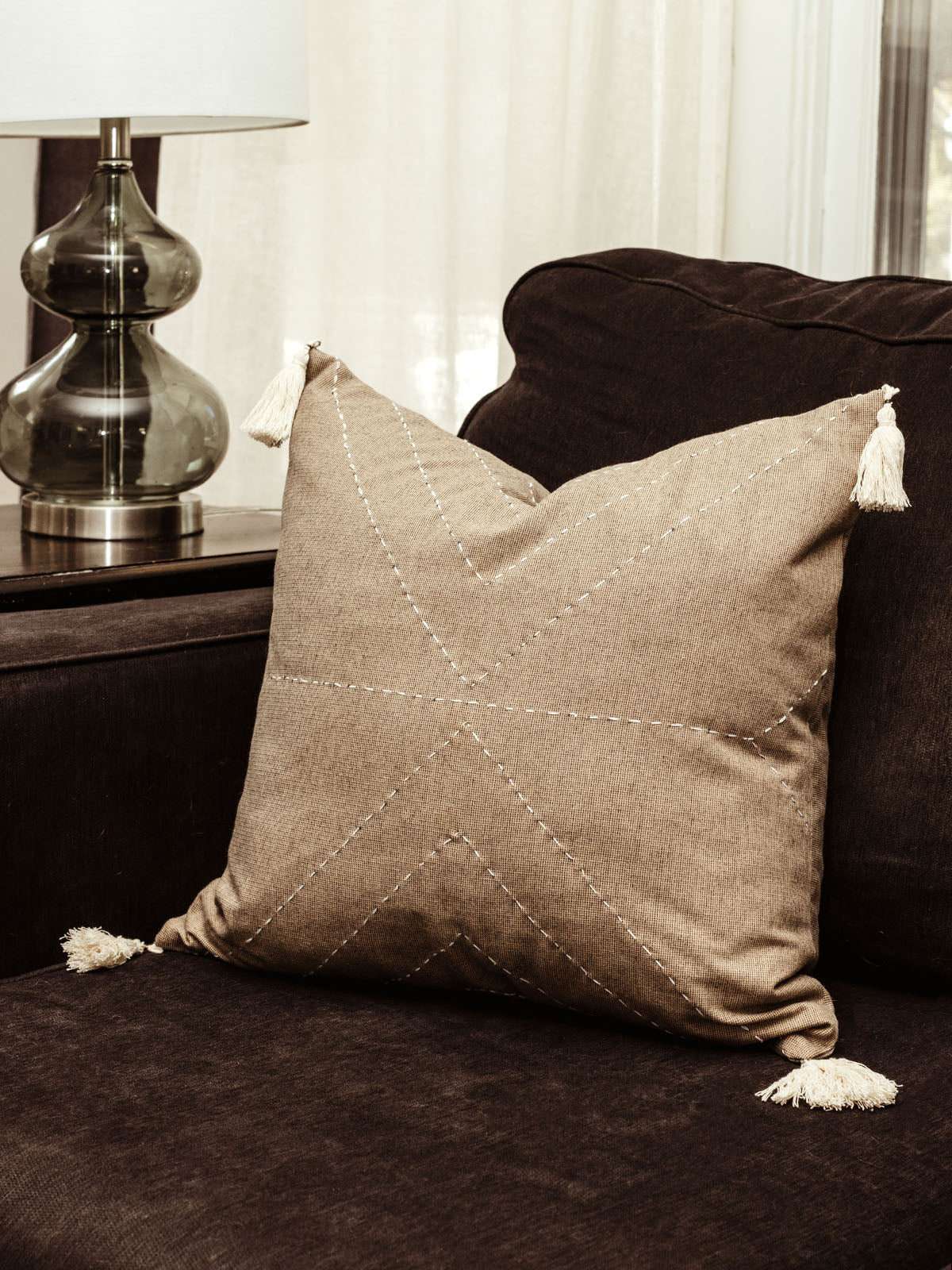 Kantha Throw Pillow Cover