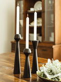 Katiera Wooden Candle Holder Set