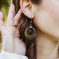 Mumtaz Oval Brass Earrings