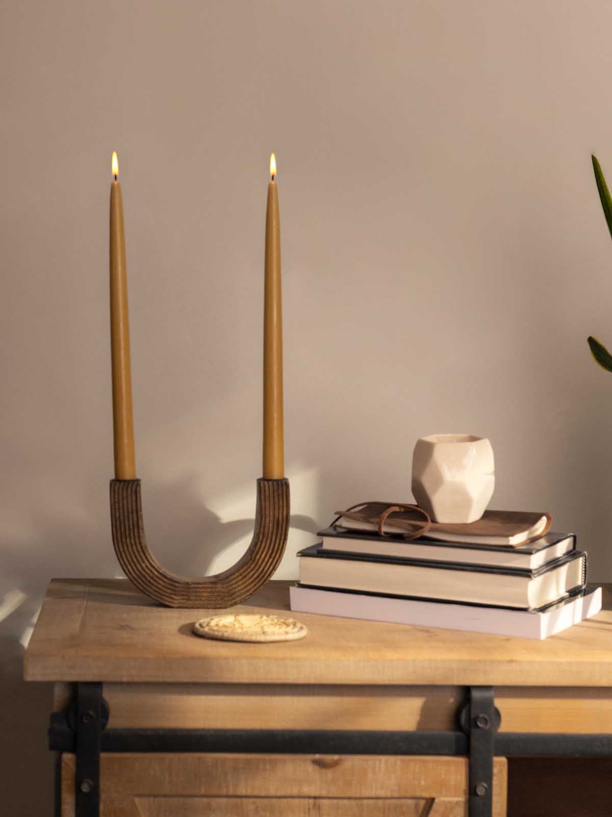 Arc Wooden Candle Holder
