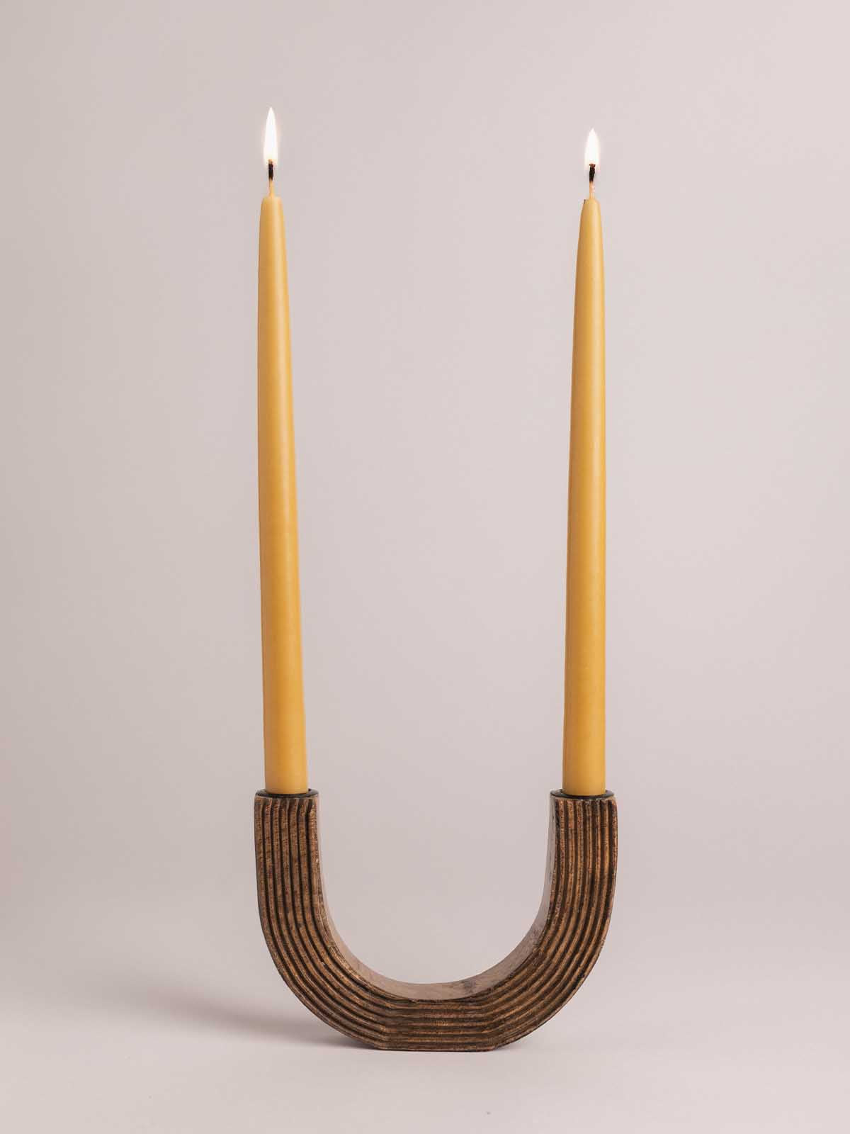 Arc Wooden Candle Holder