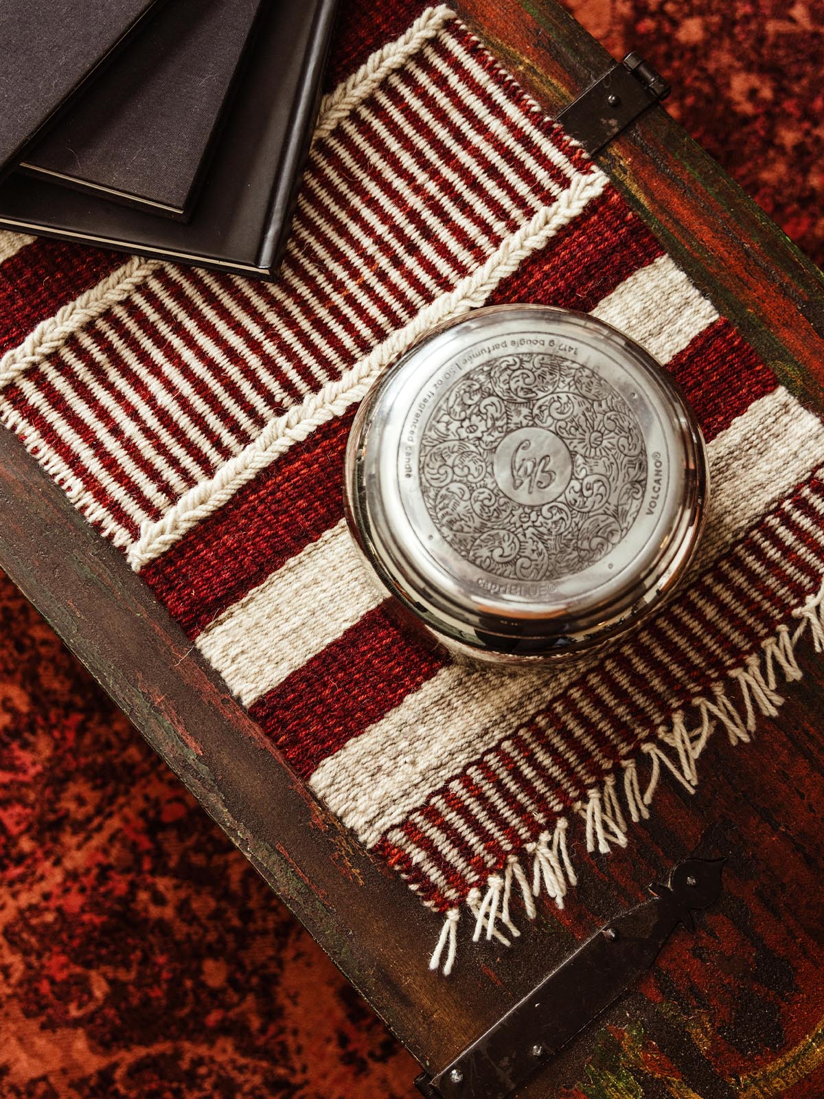 Red Woven Table Runner
