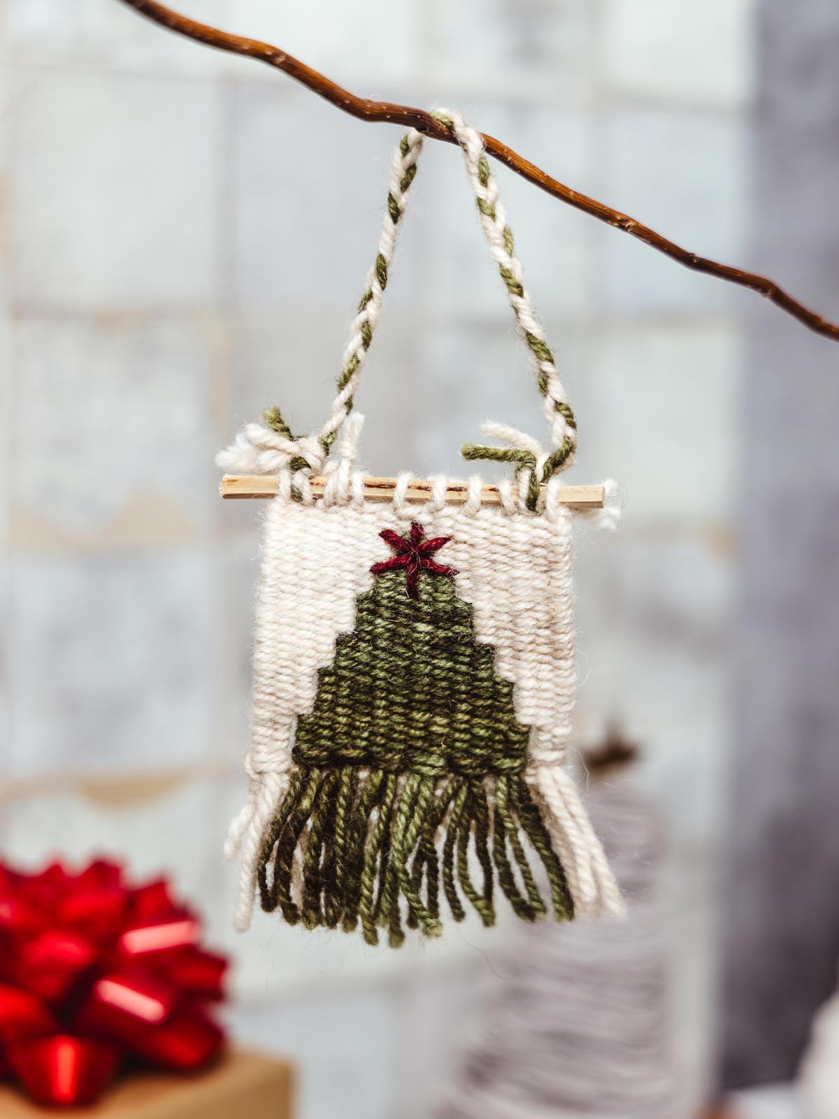 Woven Christmas Tree Ornament