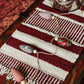 Red Woven Table Runner